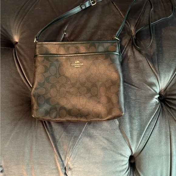 Coach Brown Signature Crossbody Bag with Adjustable Strap - Picture 6 of 6